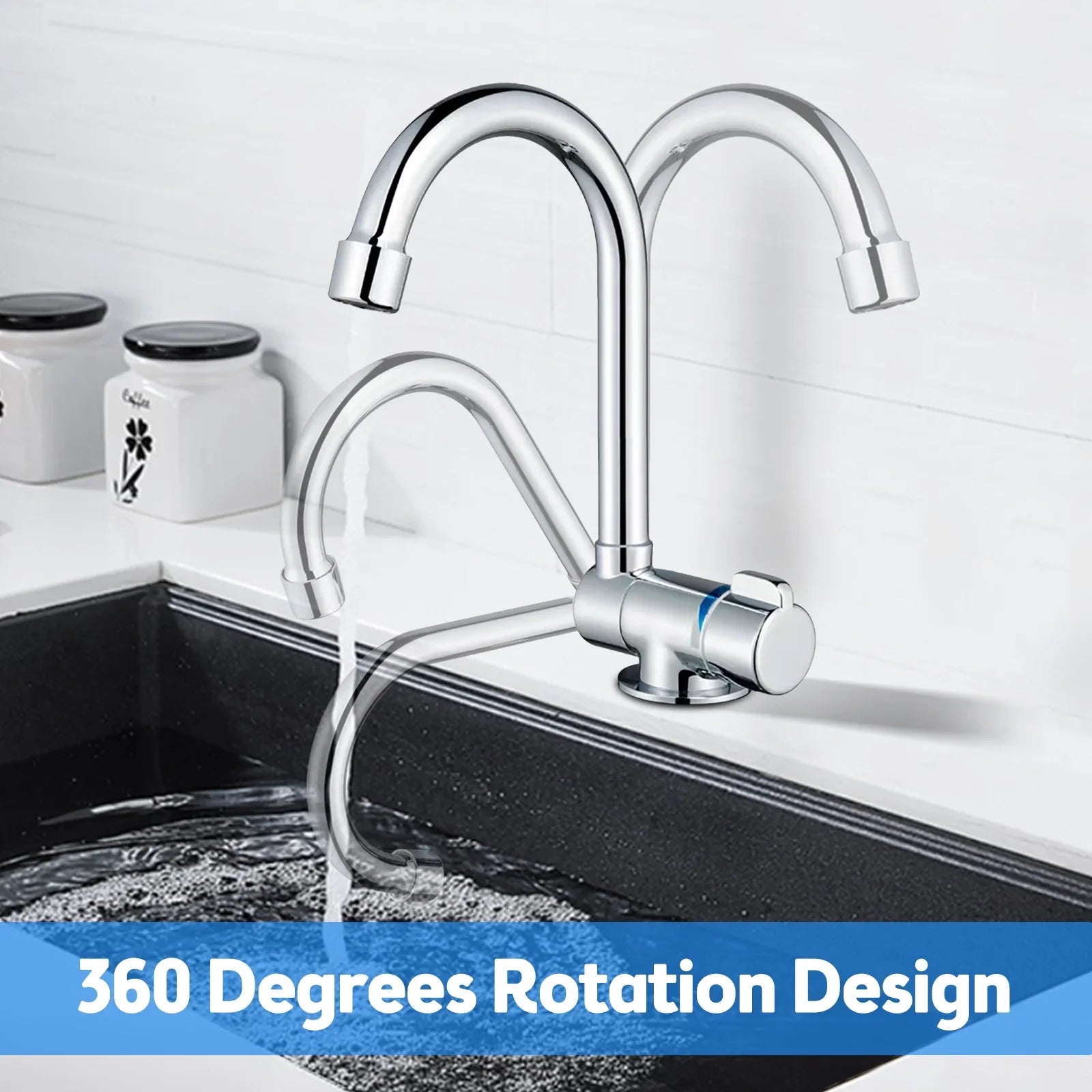 Faucet Hoses Yacht Folding Kitchen Supply Basin with Tap RV Mixer Water Walmeck for Basin