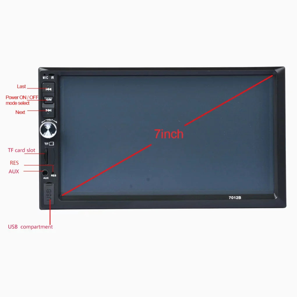 Reverse Camera Link(Both 7" Car Screen and System) Android And Touch Radio with Bluetooth Support Double HD Mirror Stereo ios Din