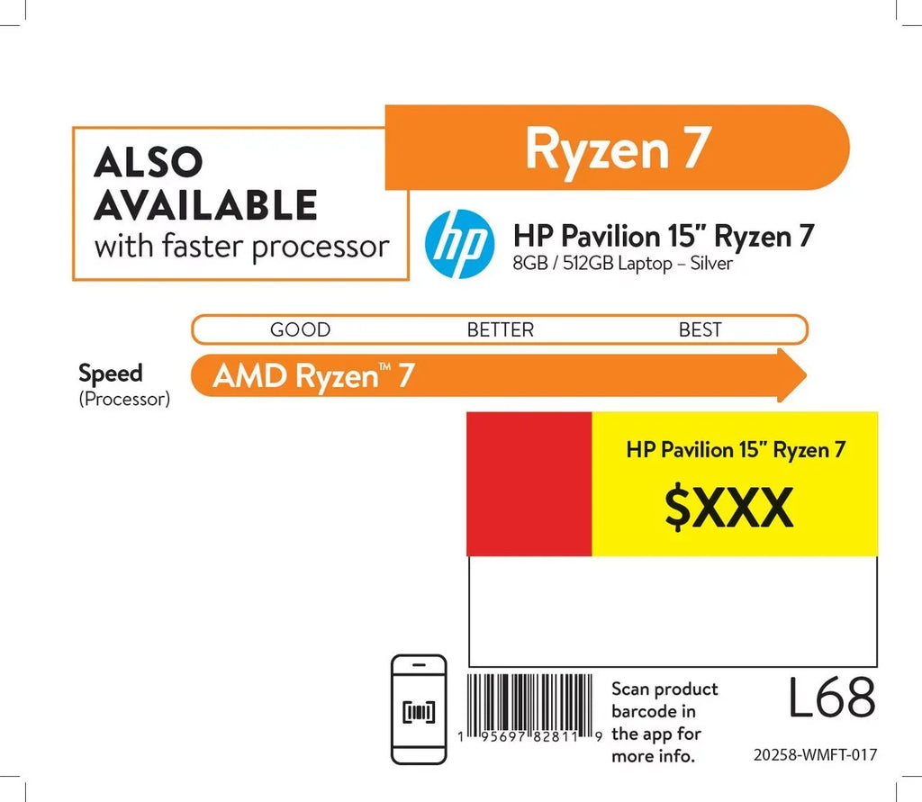 HP 15.6" 15-eh1070wm 11, 7-5700U, , Windows 8GB 512GB Horizon RAM, FHD, AMD Pavilion Ryzen SSD,