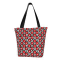 Red Floral Large Bag Shopping Lukts Bag Hobos Handbags Capacity Women'S Bag,Shoulder Tote