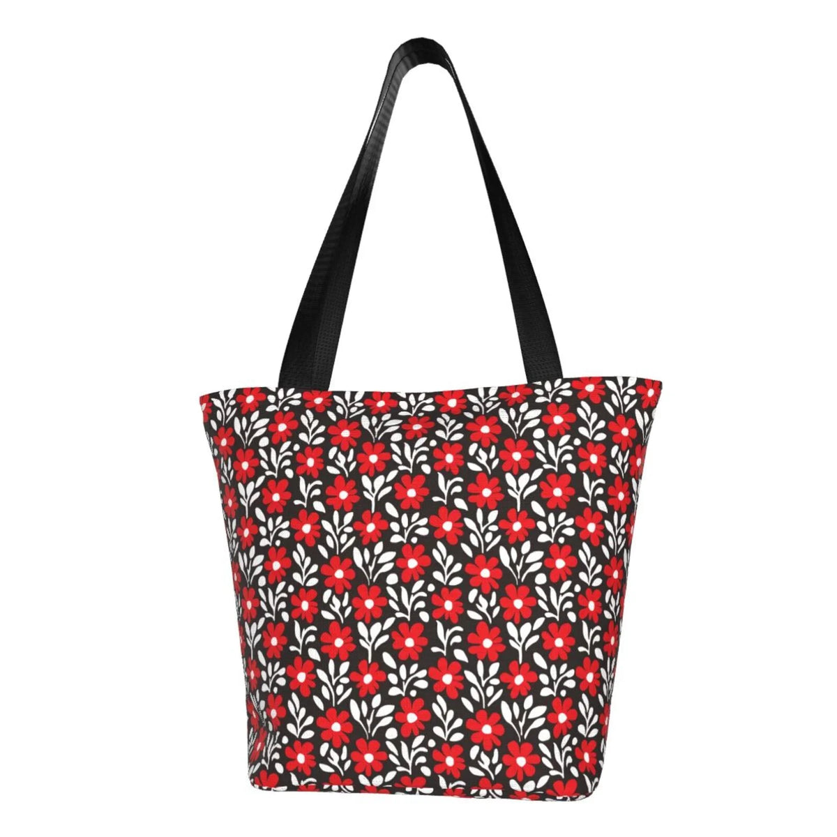 Red Floral Large Bag Shopping Lukts Bag Hobos Handbags Capacity Women'S Bag,Shoulder Tote