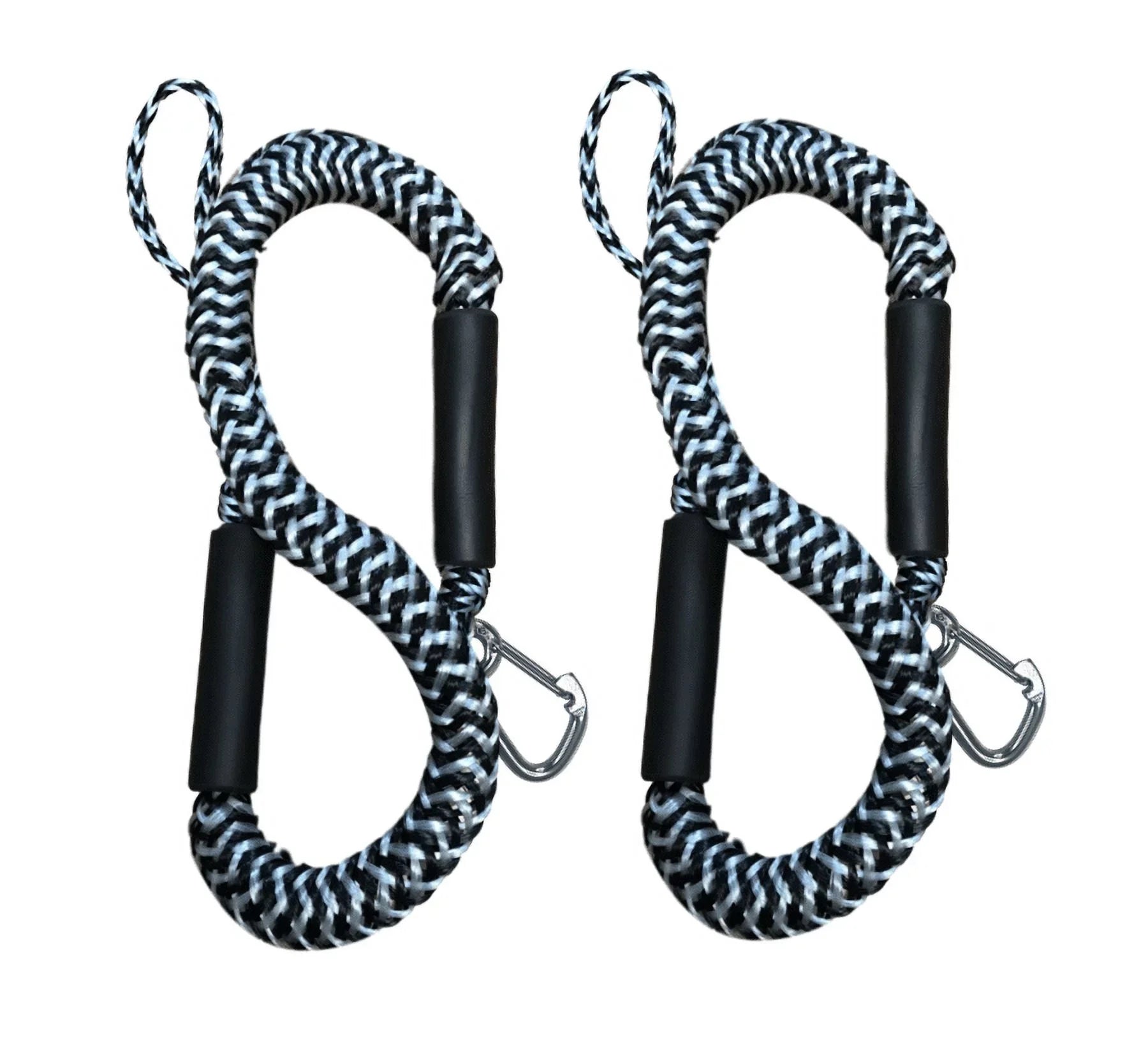 Snap White) Pontoon Dock (Black PWC Line Water Kayak Pack 4'-5.5' Pactrade Use and Fresh Ski Salt Marine Hook Boat Rope Bungee Mooring with Jet 2 & SS316