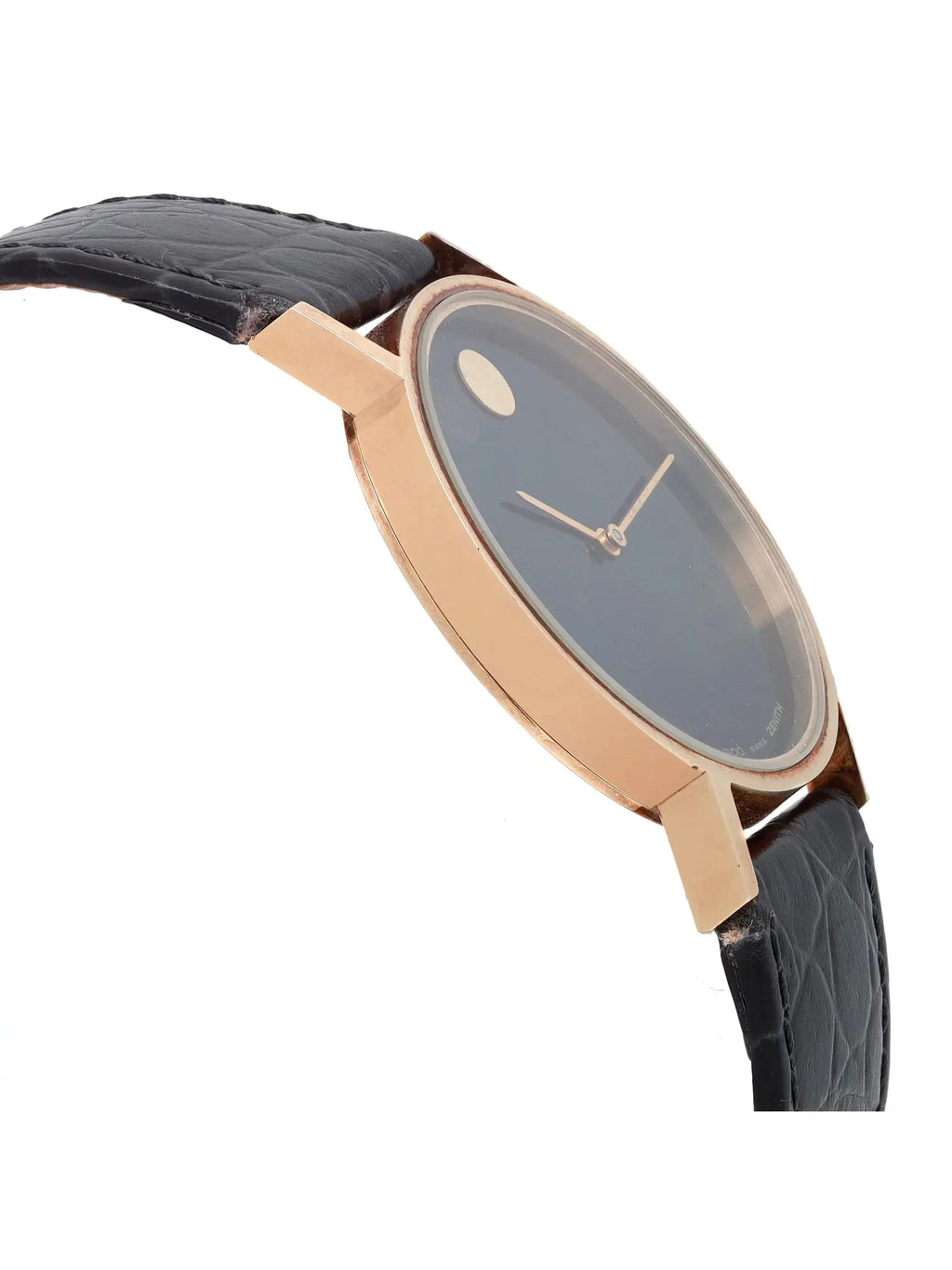 Movado Watch Dial 33mm Hand Yellow Black Wind 14K Museum Vintage Gold Zenith