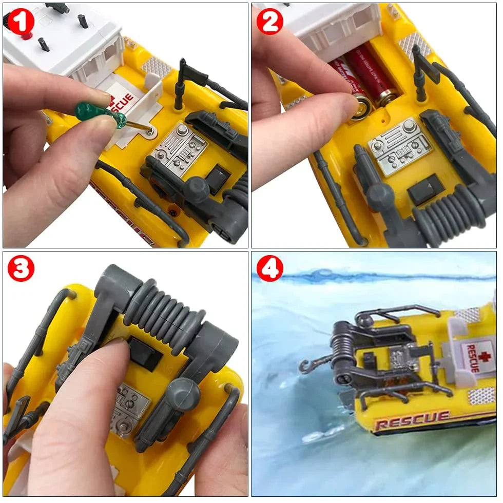Kids, Vessel, Gift Bathtub for for ArtCreativity Toy Water, Rescue Great Girls, Battery-Operated Birthday Boys in and Floats Ship for Floating Aquatic Toy Pool and Children