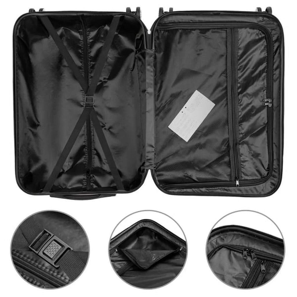 Set 3-in-1 Capacity Suitcase Red Luggage Traveling Large Multifunctional Storage
