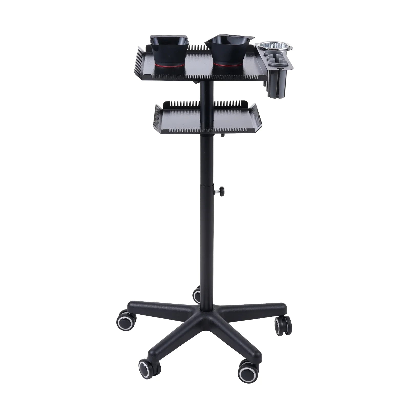 2 Salon Wheels Cart Movable Hair Stand Beauty Clinic Salon Cart Salon Cart With Stand Trolley,Station Movable Hair Salon 2-tier Adjustable Salon Adjustable Adjustable On Hair Beauty 2 Salons Bestauty