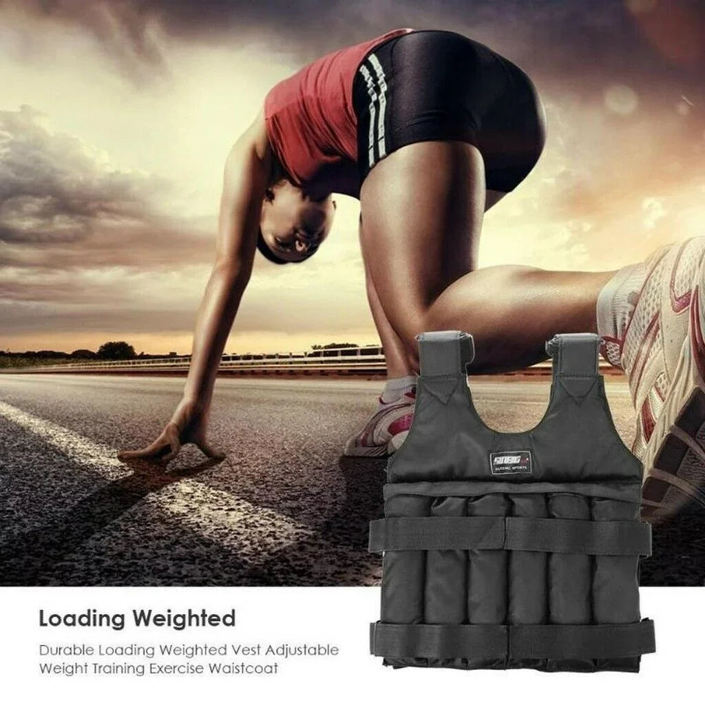 Vest Weight Vest Adjustable 44lbs-110lbs Training 110LBS(50KG) Weighted Gym Adjustable Running Workout Fitness Weight