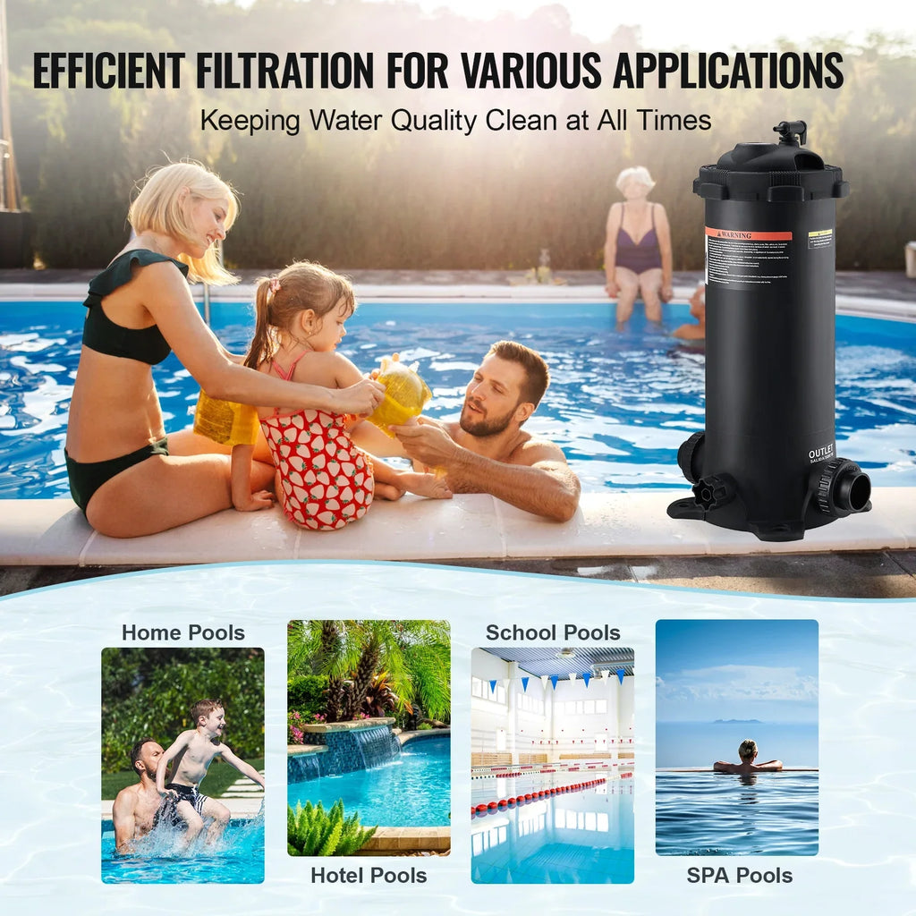 Filter Ground Pool SKYSHALO In/Above 50Sq.Ft Pool Filtration Cartridge Swimming