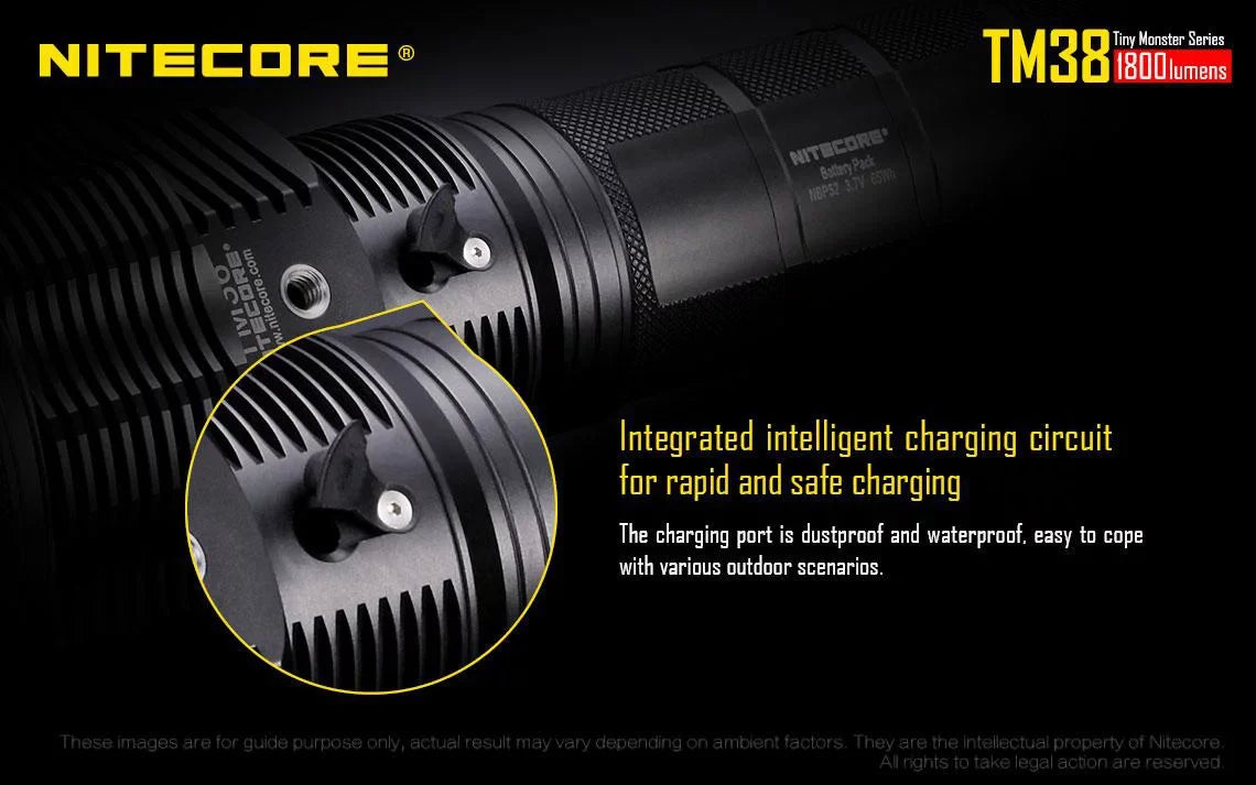 at Nitecore Searchlight can Value go -Both home E4K and be Flashlight TM38 the or Pack: Recharged Outdoor on