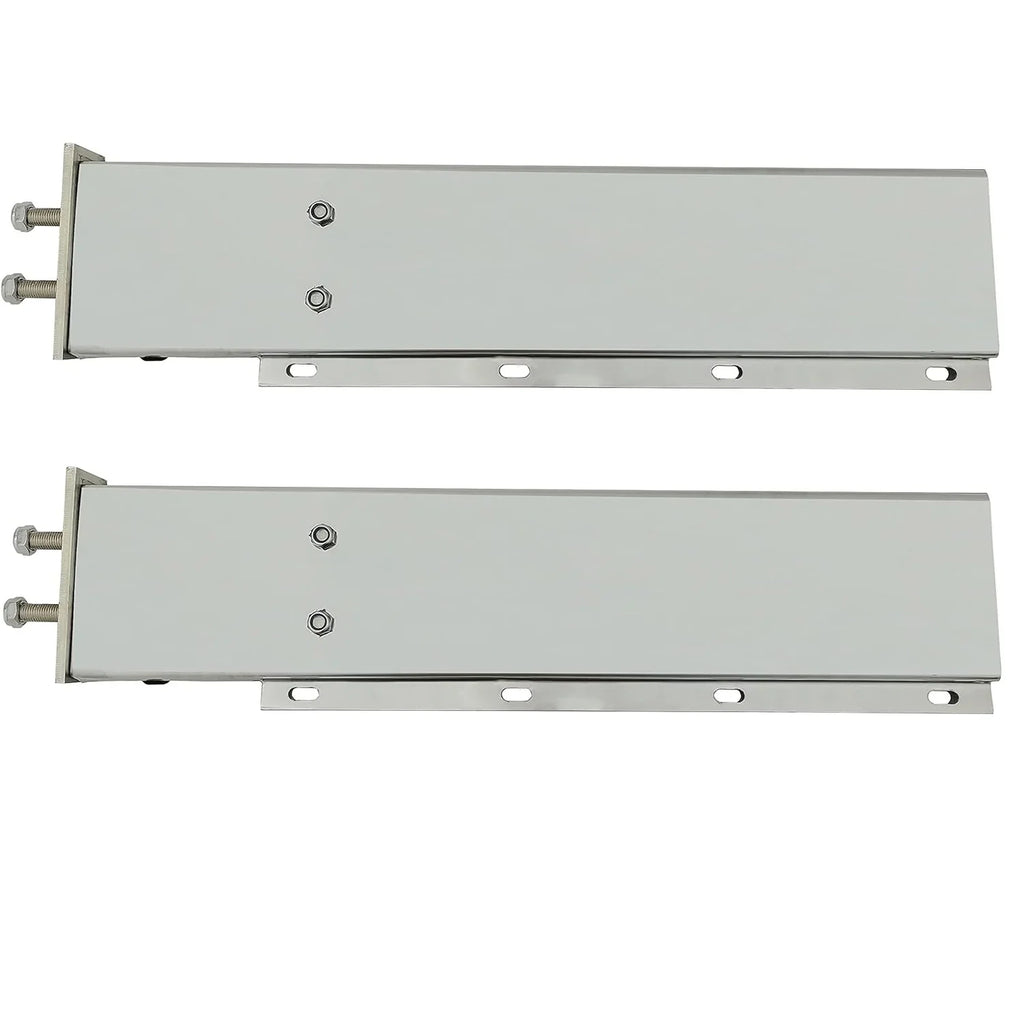 Stainless Straight Length 2.5" Spacing Semi Holder Flap Steel Hanger Set fit Mudflap Trucks Mud Bolt POWERWORKS for Loaded Bracket Spring 30"