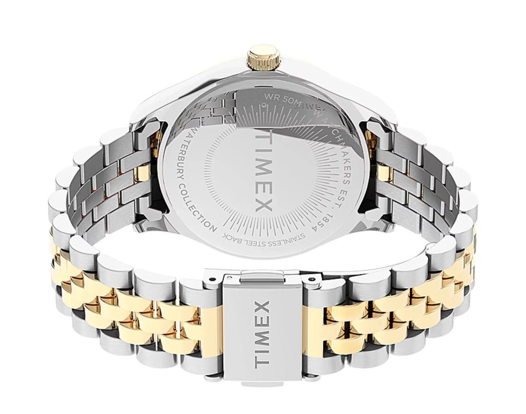 Crystals Women's Watch 34mm Timex Waterbury Bracelet with Steel Stainless Swarovski� Legacy
