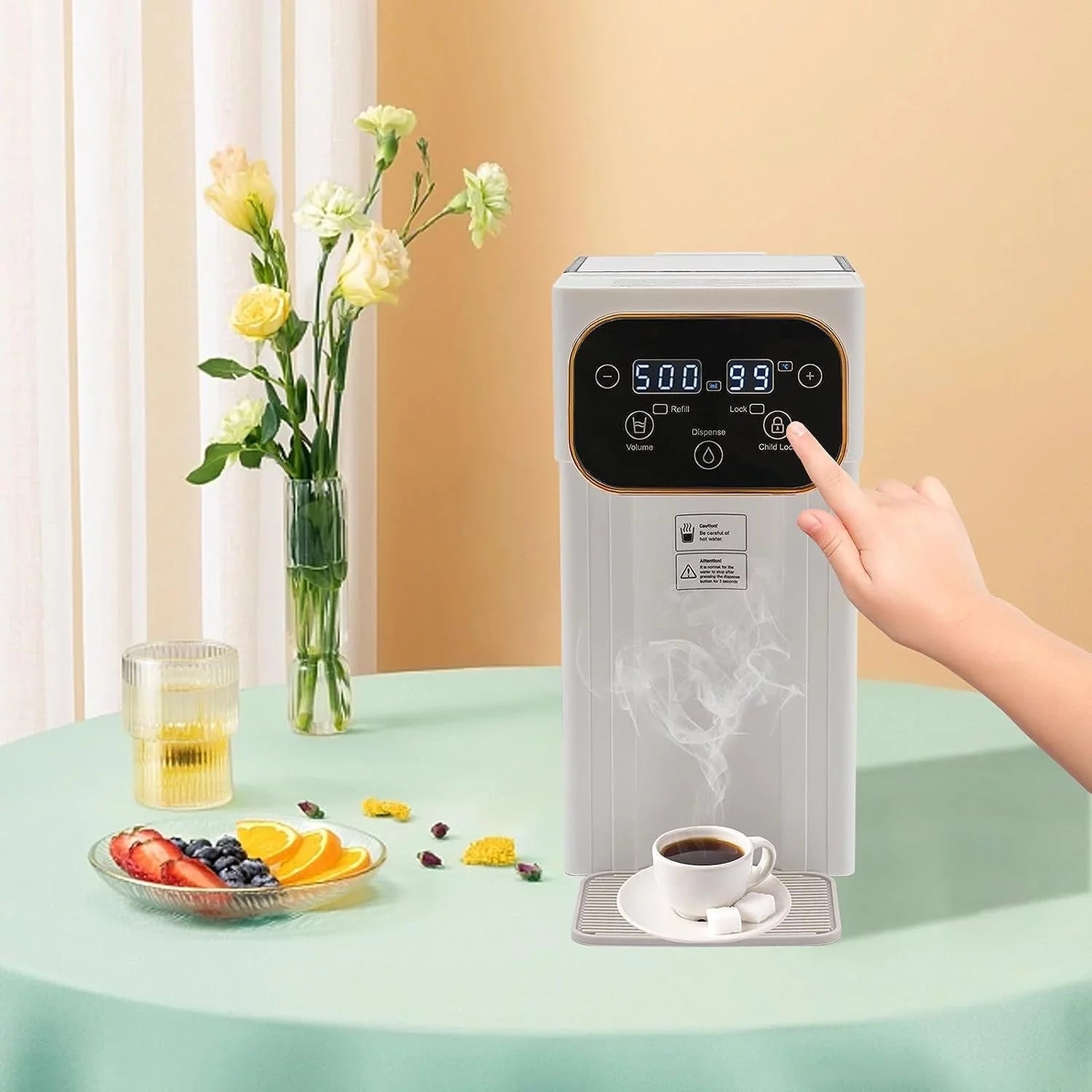 High Instant Dispenser Temp With Lock MIDUO Safety Hot Filter & 12 Temperatures 8 Volume Water Setting