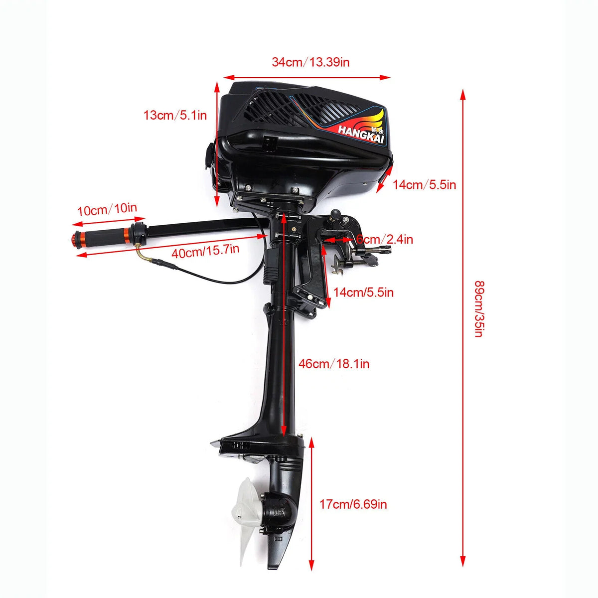CDI HANGKAI Engine Motor sys 3.6HP Boat 2-Stroke Electric Outboard Cooling Water