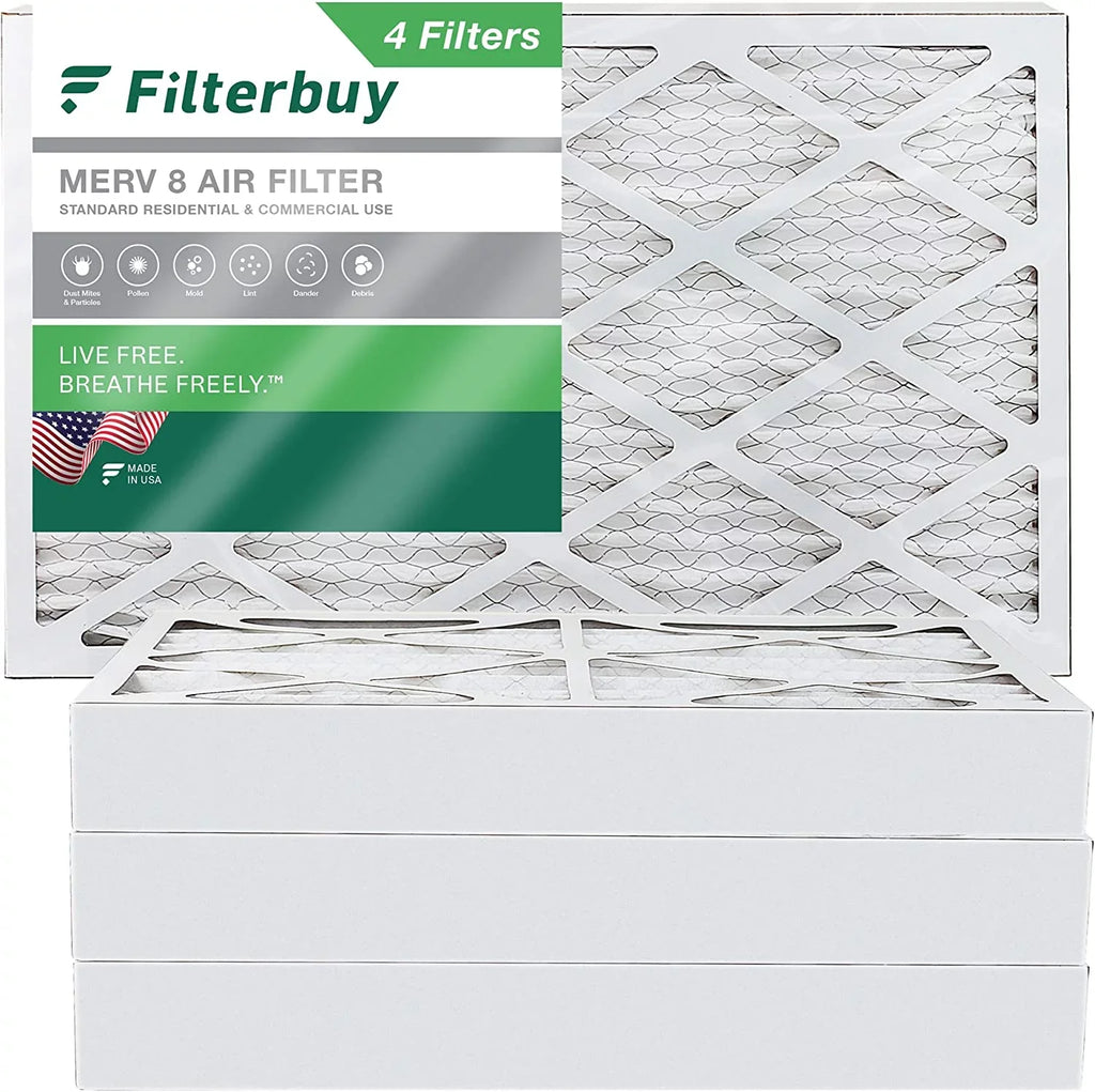 AC HVAC MERV Filters Pleated Filterbuy 8 14x24x4 oxygen Furnace (4-Pack)