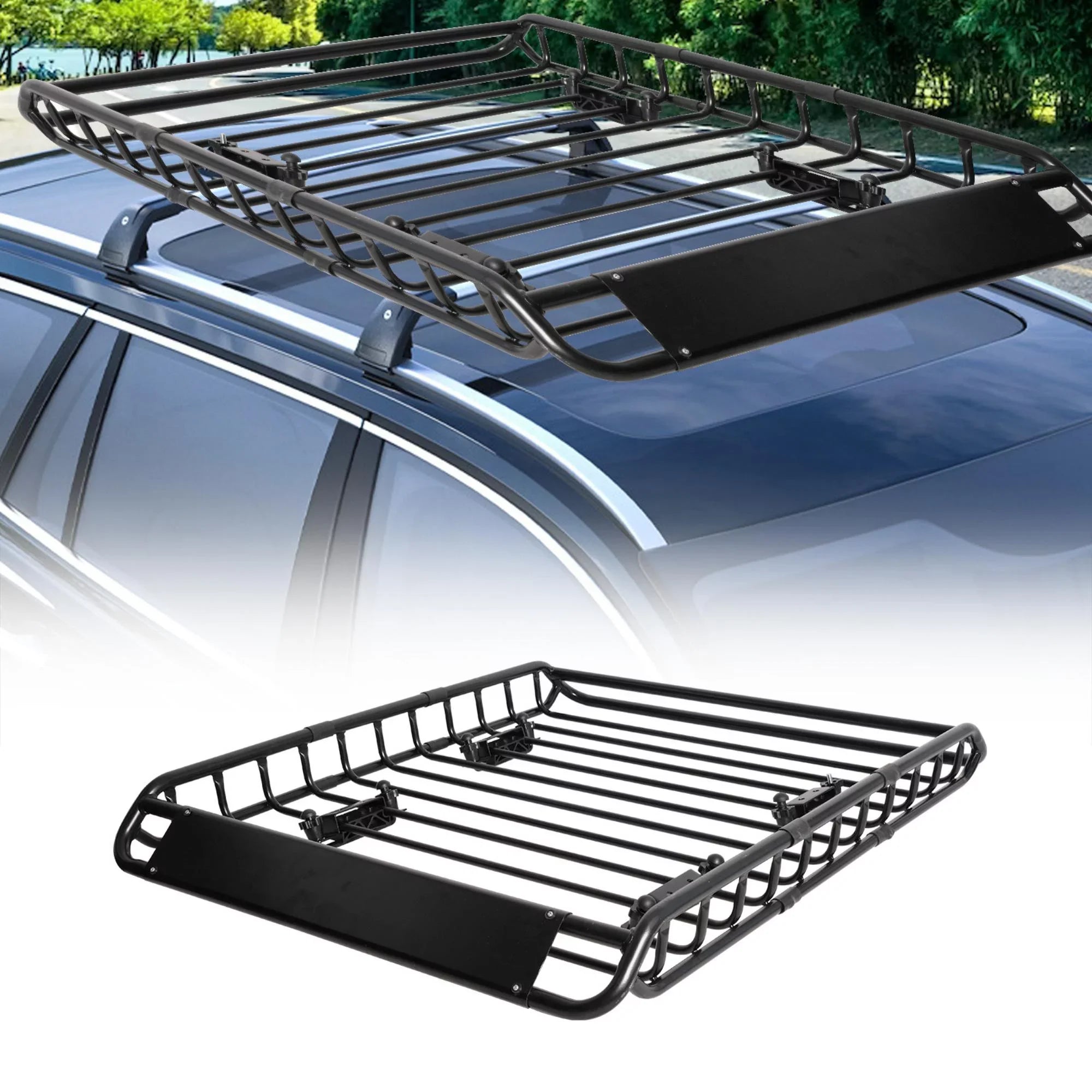 150 Basket & Heavy Truck, Rack Carrier Rooftop Duty Rack, Universal for of 36" lbs Holder, Vehicle Cargo Black x Cargo for Roof Car 45" SUV, Luggage Top