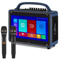 Screen/Android Machine Loudspeaker BT Wireless Adults&Kid,14”HD Touch Microphone/WiFi/USB/SD/PC/TV/Phones/HDMI for Karaoke 12/4+64G,Support Systems transportable Streaming