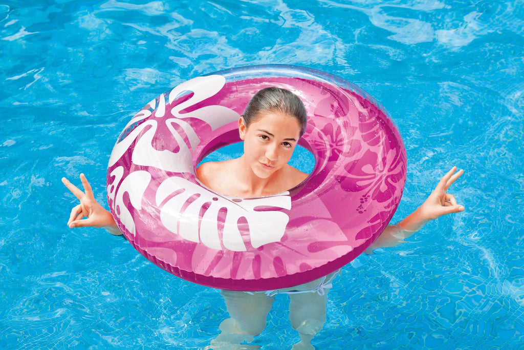 Colorful | Intex blow-up Transparent Swimming 59251EP Tube Pool Raft (6 Pack)