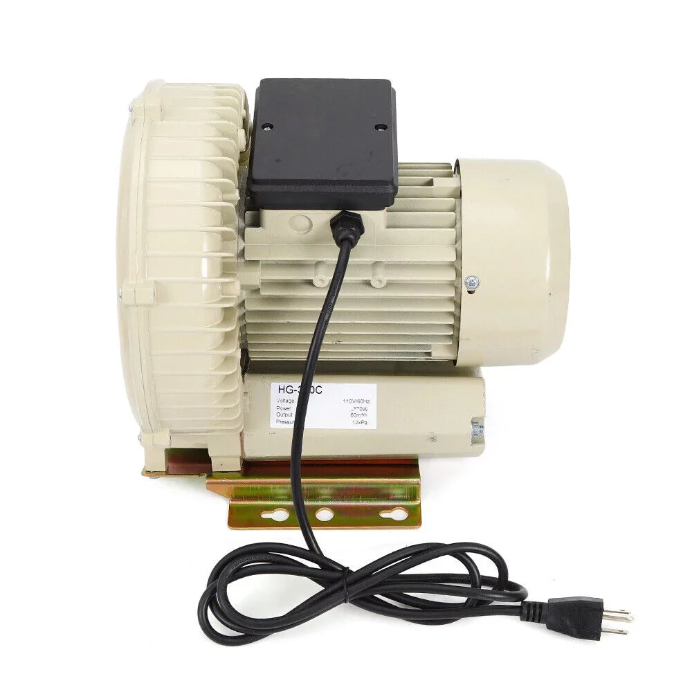 Industrial Blower 110V Pump Fish 370W Miumaeov Aquaculture Pond Pressure oxygen Hydroponics Blower Aquarium High oxygen