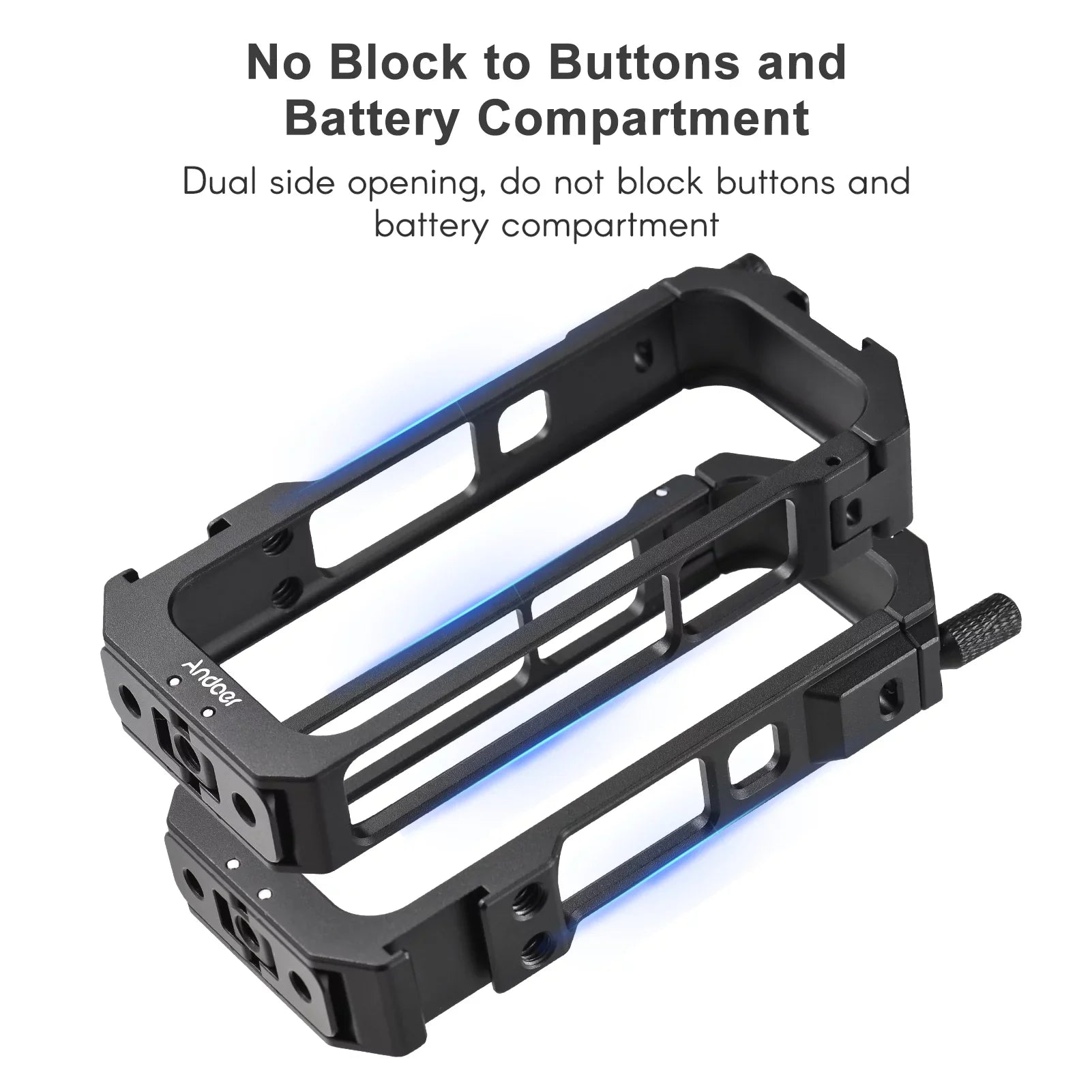 Alloy Accessories, Aluminum Suitable Vlog Andoer Cage Frame, Metal Shoe - Cold Insta360 Dual X3 Features Panoramic for Camera Video Mounts, Protective
