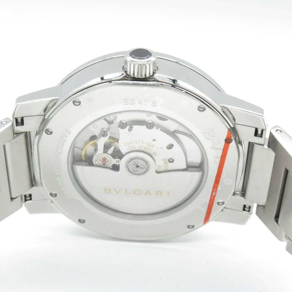 Steel White Wrist Wrist (Good) Watch BB41S Watch Mechanical Bvlgari Watch BB41S Automatic Stainless Pre-Owned BVLGARI Bvlgari