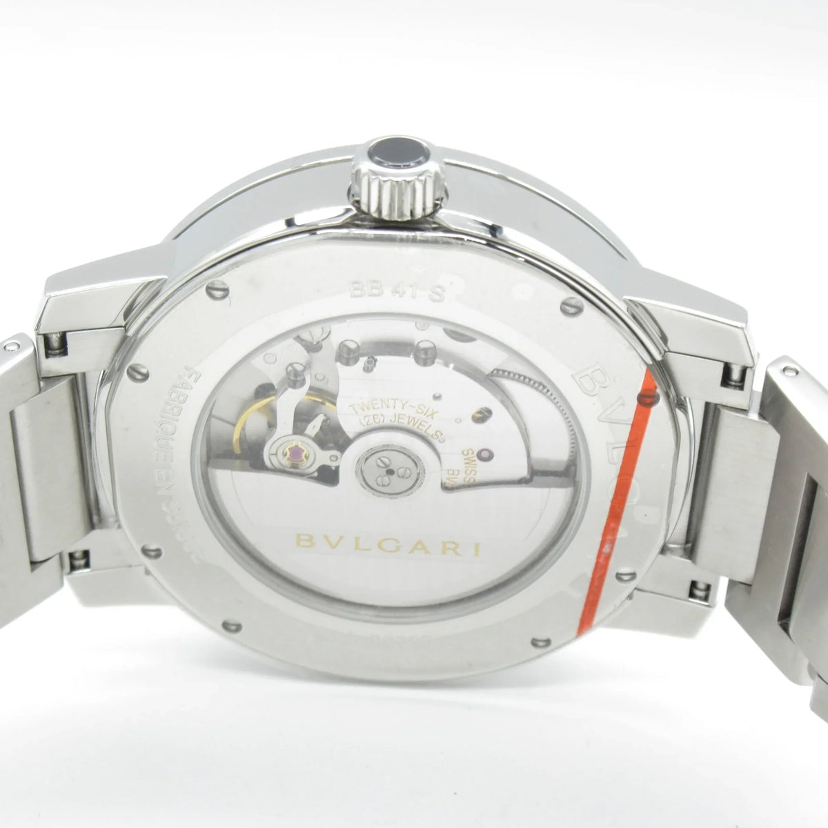 Steel White Wrist Wrist (Good) Watch BB41S Watch Mechanical Bvlgari Watch BB41S Automatic Stainless Pre-Owned BVLGARI Bvlgari