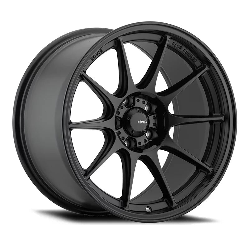16x8 Wheel +35et Konig Black 57B 4x100 Semi-Matte Dekagram