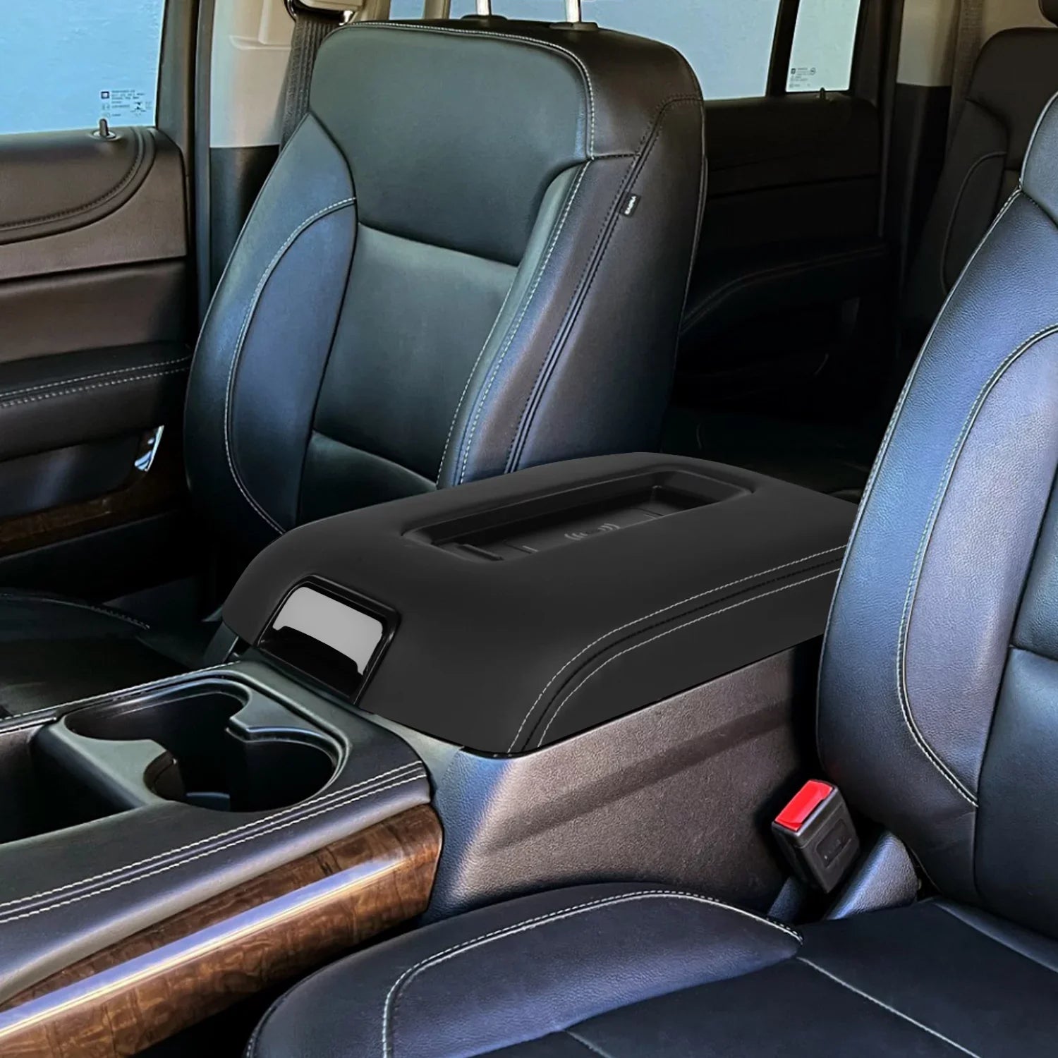 Latch DNA Charger 2015-2020 Yukon GMC Armrest With Lid Suburban Center XL Wireless Motoring Console For GECS-011-BK Chevy