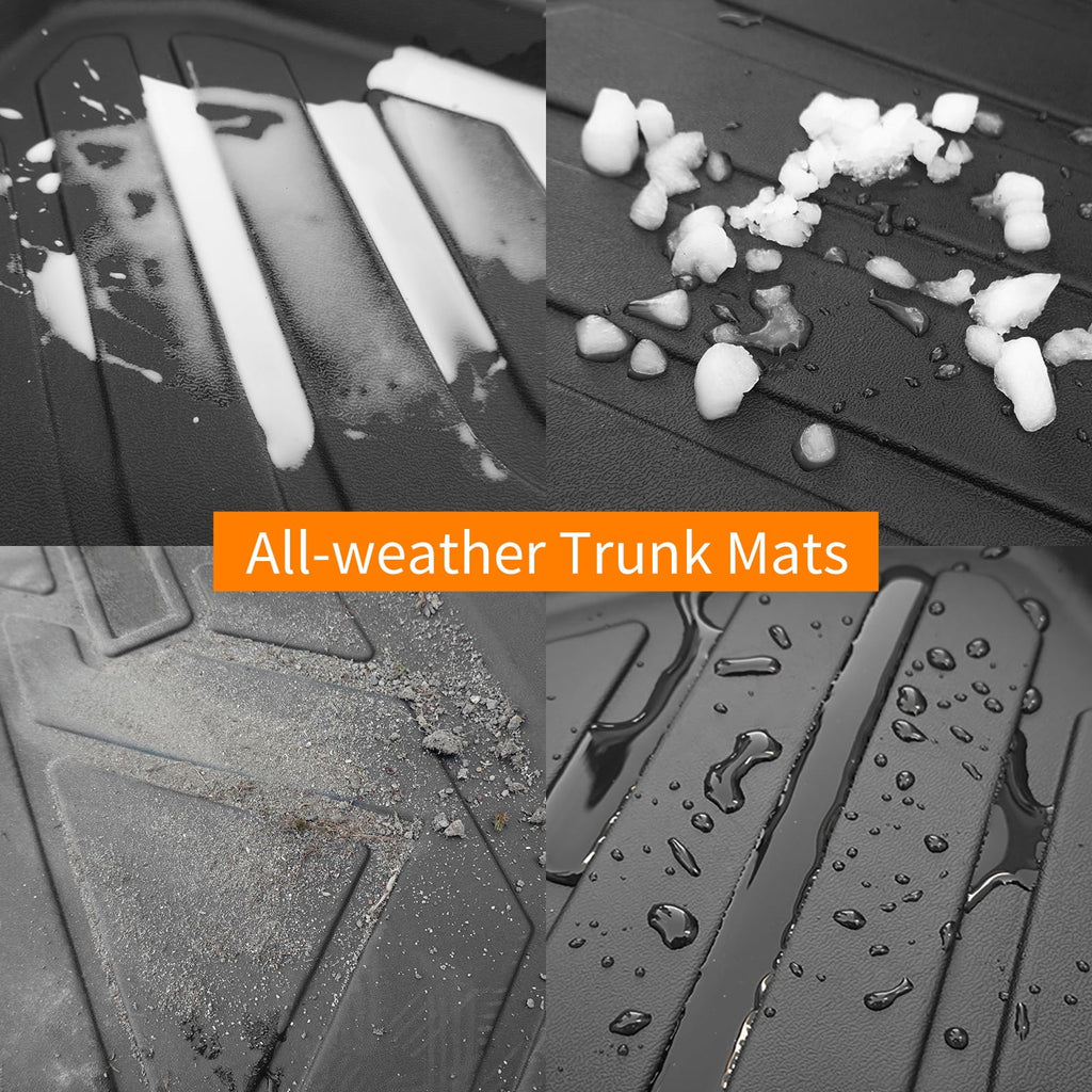Mats 2022 Mats+Floor Y Tesla Y 2021 2023 All for Trunk 2020 Model Mats) Liners Mats Model Accessories Tesla Floor Weather Fit (Trunk Cargo