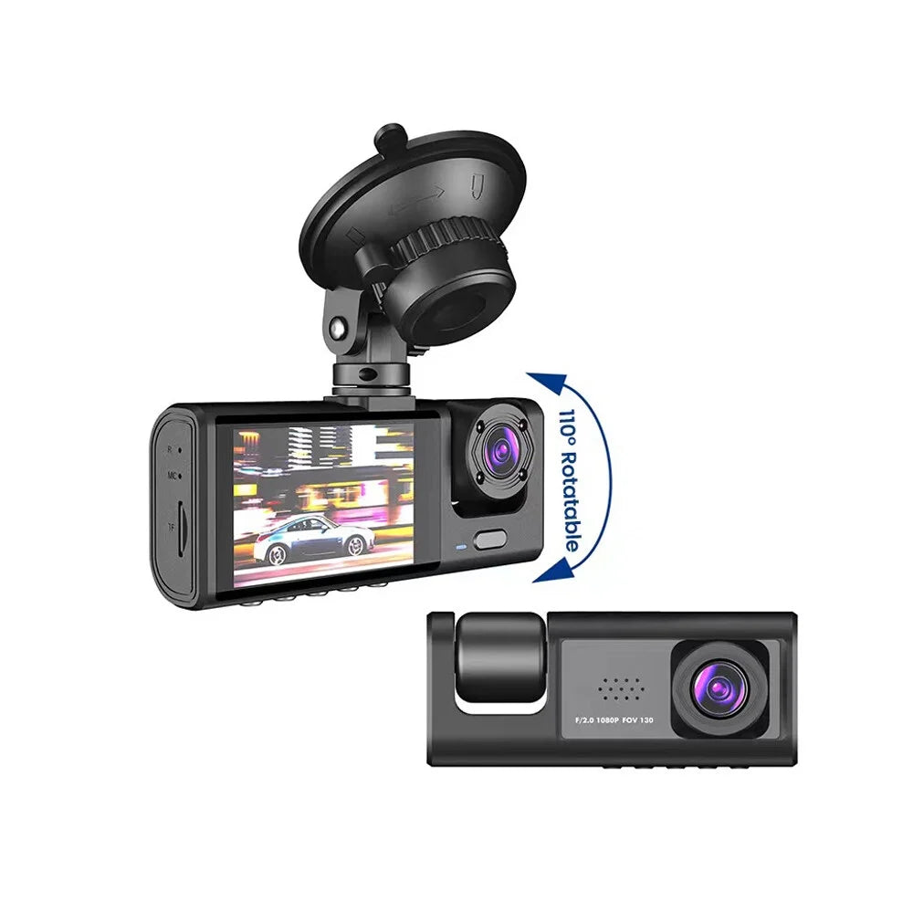 Loop Driving Lock One-Key Recorder Recording Inside Dashcam Night-Vision Camera Support Camera Dash DVR WiFi Front Screen 1080P & Inch & Rear version 2