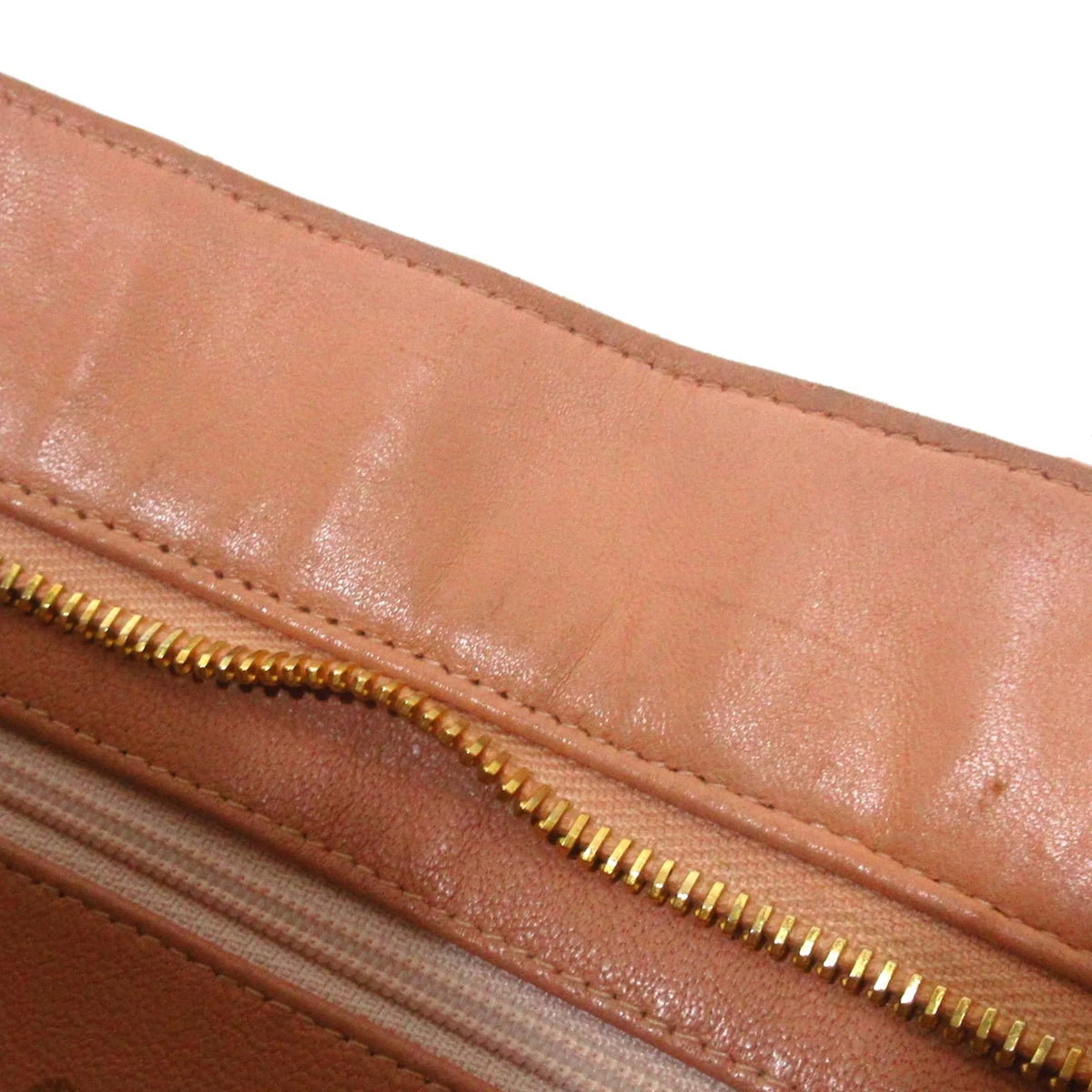 Leather Lambskin Orange Medallion Bag (Good) Pre-Owned Tote Chanel Authenticated Women Tote