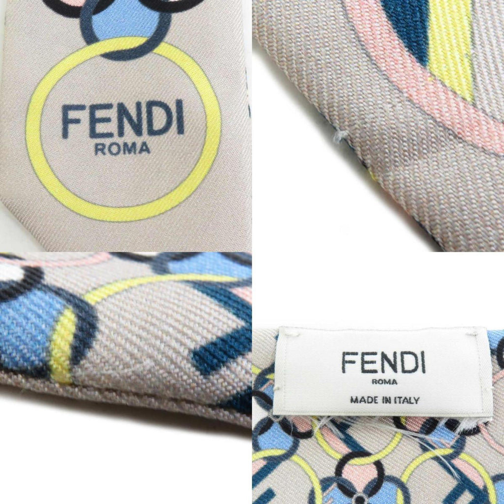 Multicolor (Good) Silk FENDI Muffler Scarf e58552f Women's Pre-Owned