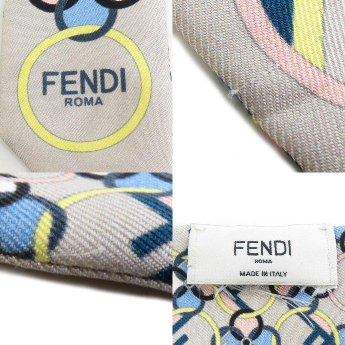 Multicolor (Good) Silk FENDI Muffler Scarf e58552f Women's Pre-Owned