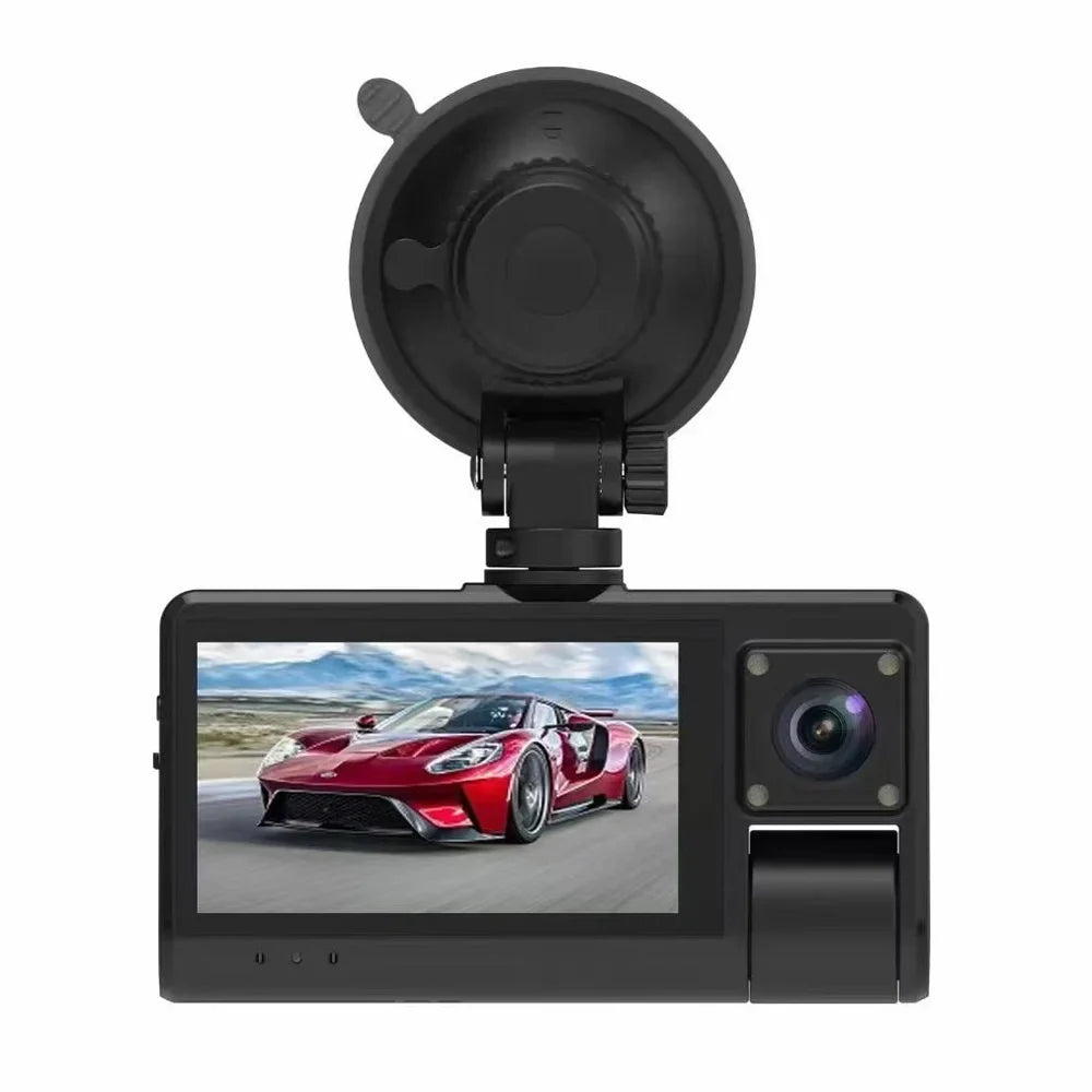 Recorder Clear with Recording, Driving - Wide Video Mirror Rearview WiFi Dash Cam Connectivity Angle Touch - 3-in-1 Screen Camera, Auto Safety