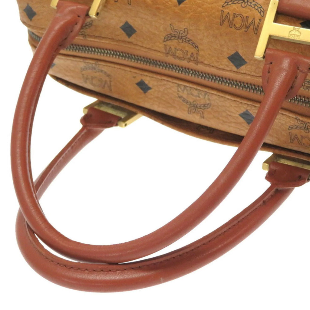 Canvas Handbag Visetos Brown (Pre-Owned) MCM