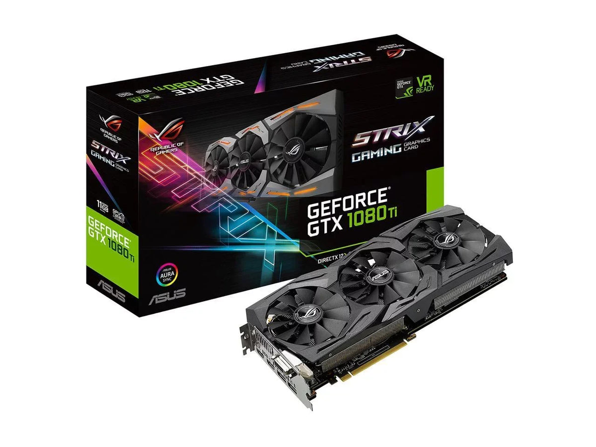 Ti GeForce Video STRIX-GTX1080TI-11G-GAMING ROG 11GB 352-Bit DirectX SLI Ready GDDR5X Card NEW 12 HDCP ASUS Support GTX 1080