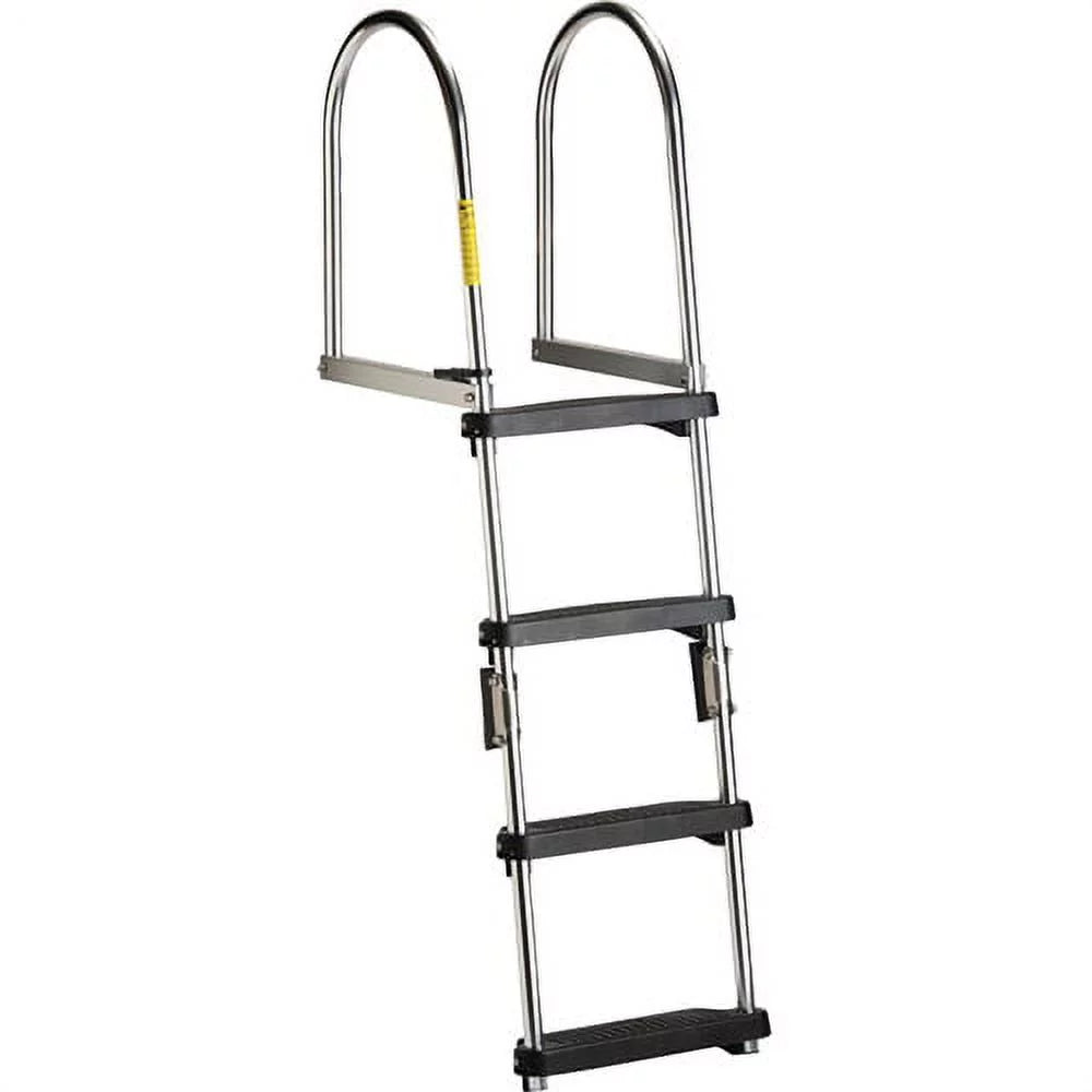 Boarding Premium Transom Garelick Folding Pontoon Ladder 4-Step EEz-In