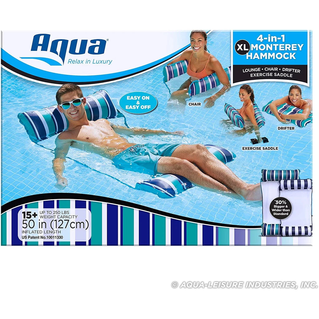Aqua Float, Purpose Deluxe Multi 1 Pack) XL (2 Monterey 4 in Hammock Teal
