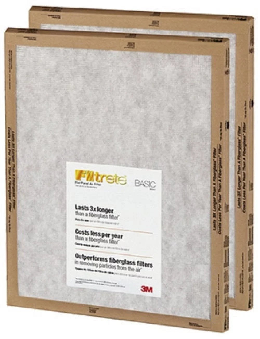 14" 2 Flat 14" x Filtrete 24 Quantity 1" 2 atmospheric MERV FPL11-2PK-24 Disposable 3M - x Pack Filters Basic Panel of