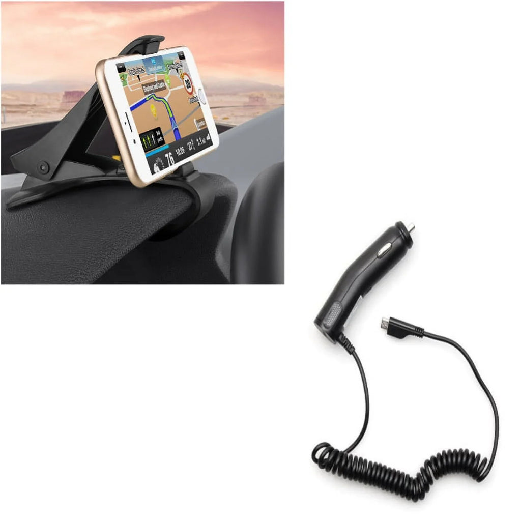 Samsung Emerge, J5 Halo Amp Micro-USB Galaxy Non-Slip Note for Prime, Charger Mega Car Edge 5 2 Active Prime J7 3 S5 Express Mount Active, 4 Edge Grand Dash Edge+ w 2, S7 Perx, J3 S6 Coiled