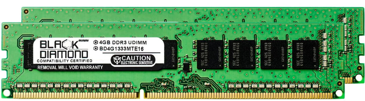 Module for UDIMM 1333MHz 2X4GB Diamond Black 8GB Series 240pin PC3-10600 RAM Asus Memory DDR3 Z Z8NR-D12 Upgrade (ECC) Memory