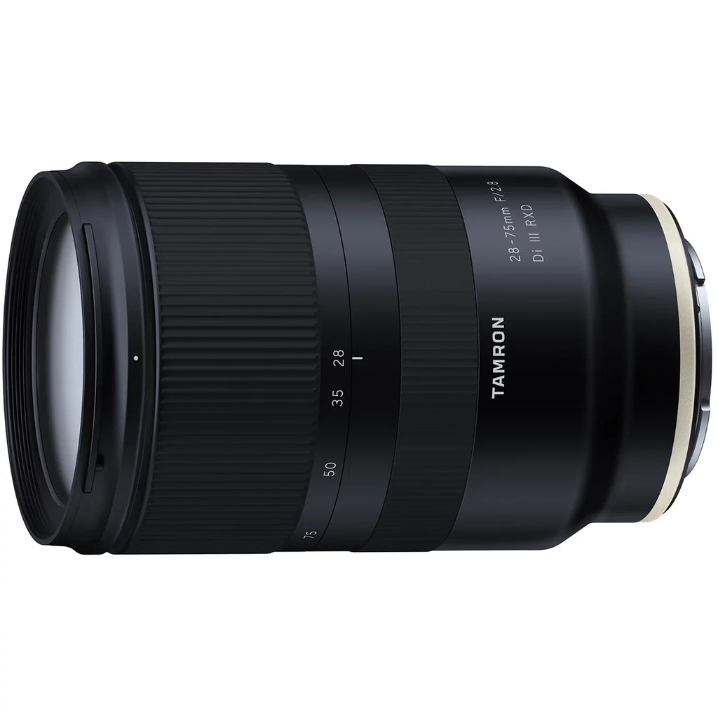 AF FLUORINE-COATED III f/2.8 FORMAT, CONSTRUCTION RXD MAX CONSTANT Di f/2.8 E-MOUNT/FULL-FRAME APERURE, FRONT STEPPING RXD F/SONY, ELEMENT, TAMRON MOTOR, MOISTURE-RESISTANT 28-75mm