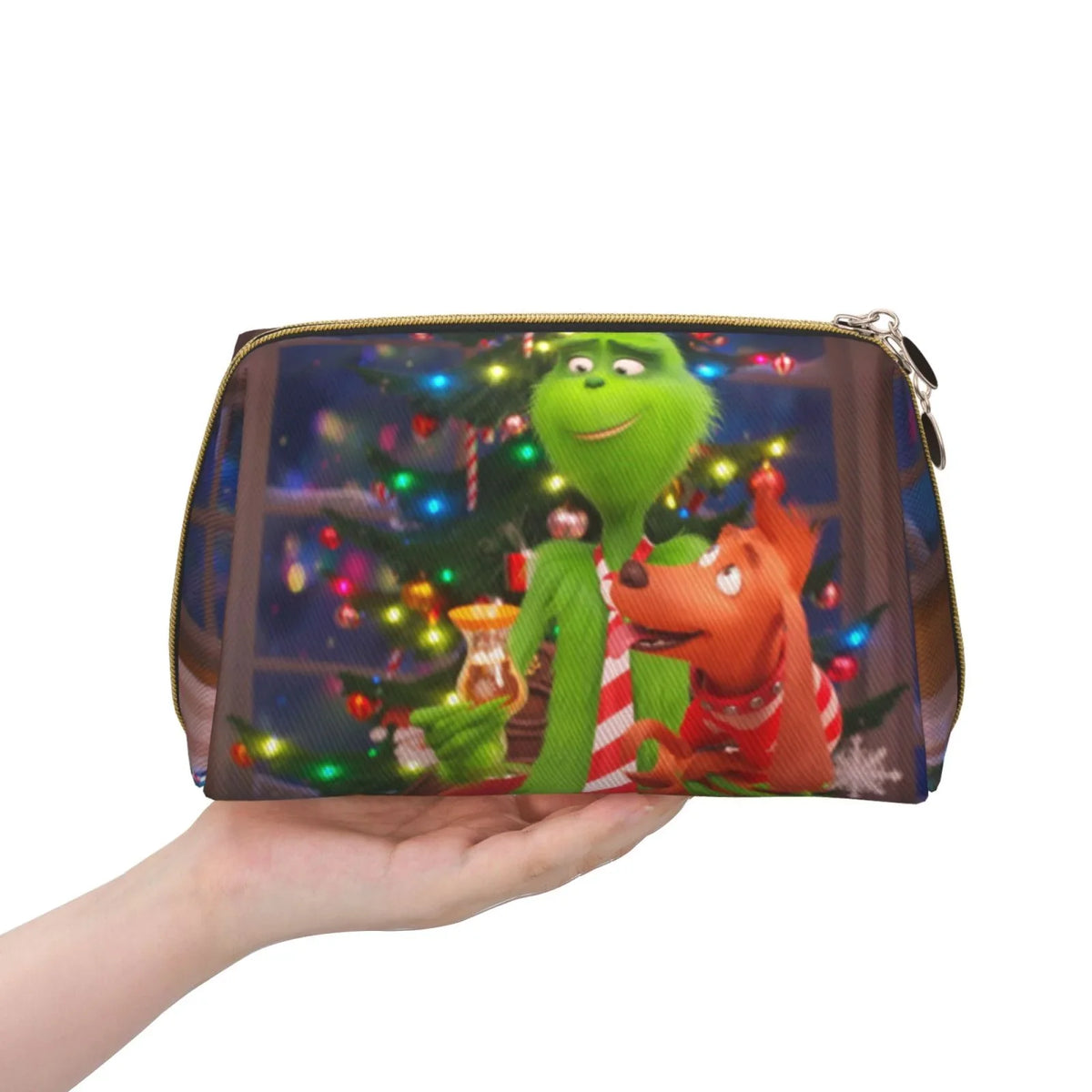 movable Purse Travel Gift Leather Cosmetic Grinch Bag Film Pouch Organizer Storage Makeup Toiletry Bag