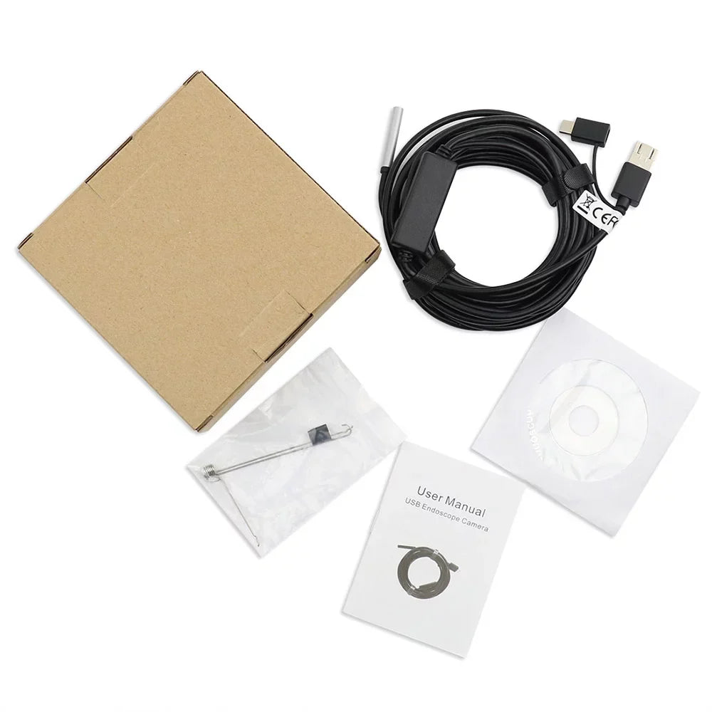 Camera 5.5mm Adjustable 20M 6 Moobody and Endoscope with LED Lights Cable