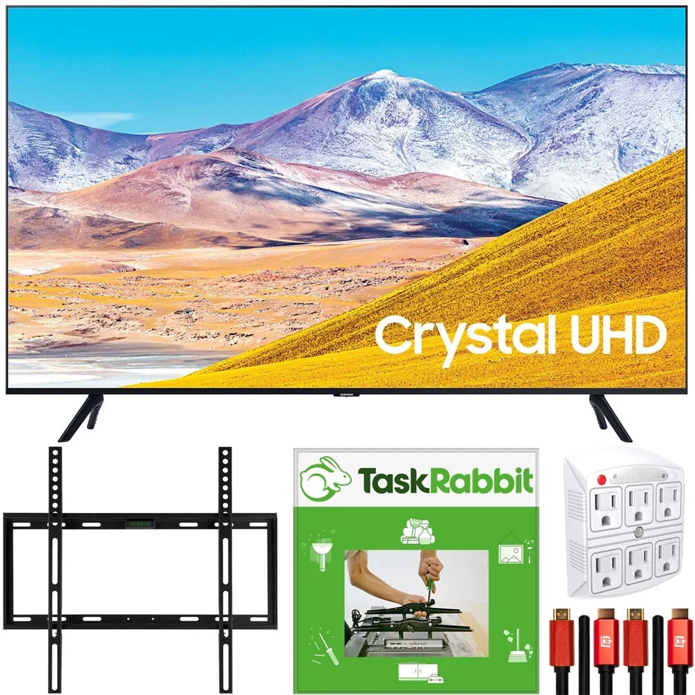 Mount Cables Installation Surge HD + UN65TU8000 Adapter Services Ultra + Gear Smart Processing with LED Model) Bundle TaskRabbit Wall Deco 4K + Samsung 4K HDMI (2020 65-inch Crystal TV
