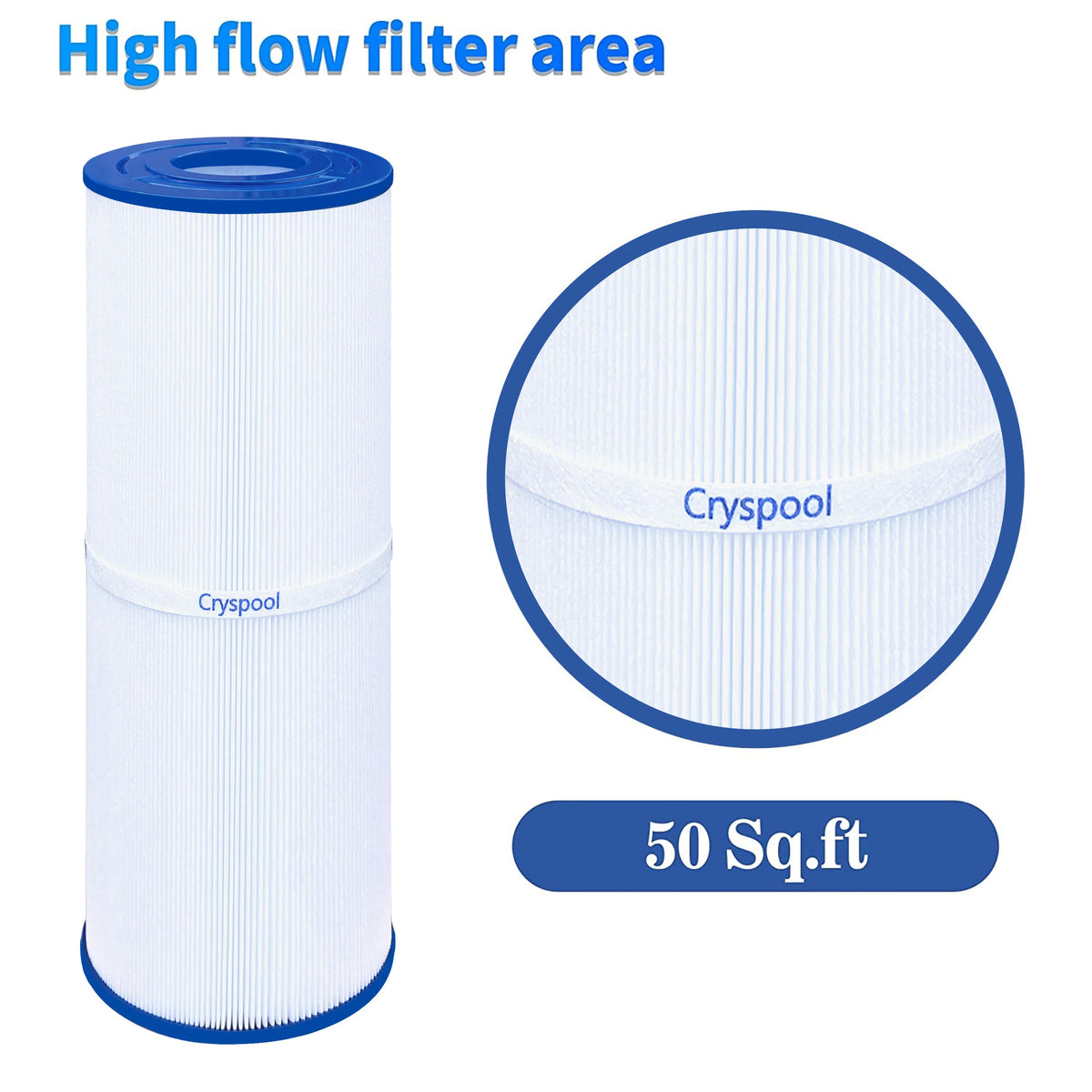 Filter PRB50-in, ft Cryspool sq. Tub 4 Pack 03FIL1600,373045 Filter C-4950, , with Compatible FC-2390, Spa Hot 50