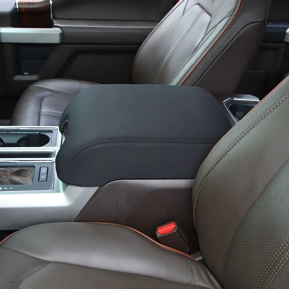Center + Accessories Armrest Black Console Teledu Box Cover Pad Soft F150