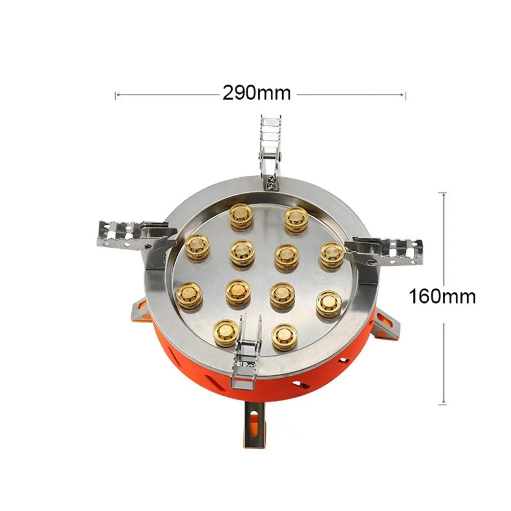 Piezo Windproof with Backpacking Stove Camping 12 Valve Core Ignition, Adjustable Zyzy Stove,