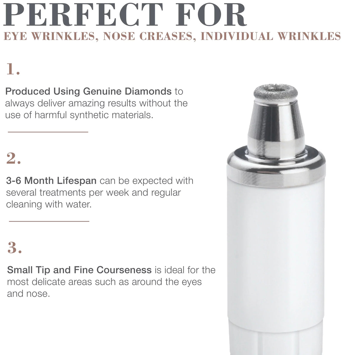 Tip Accessory Skin for Device Microdermabrasion MiniMD Diamond Precision Exfoliation Trophy RejuvadermMD MicrodermMD Beauty and Systems
