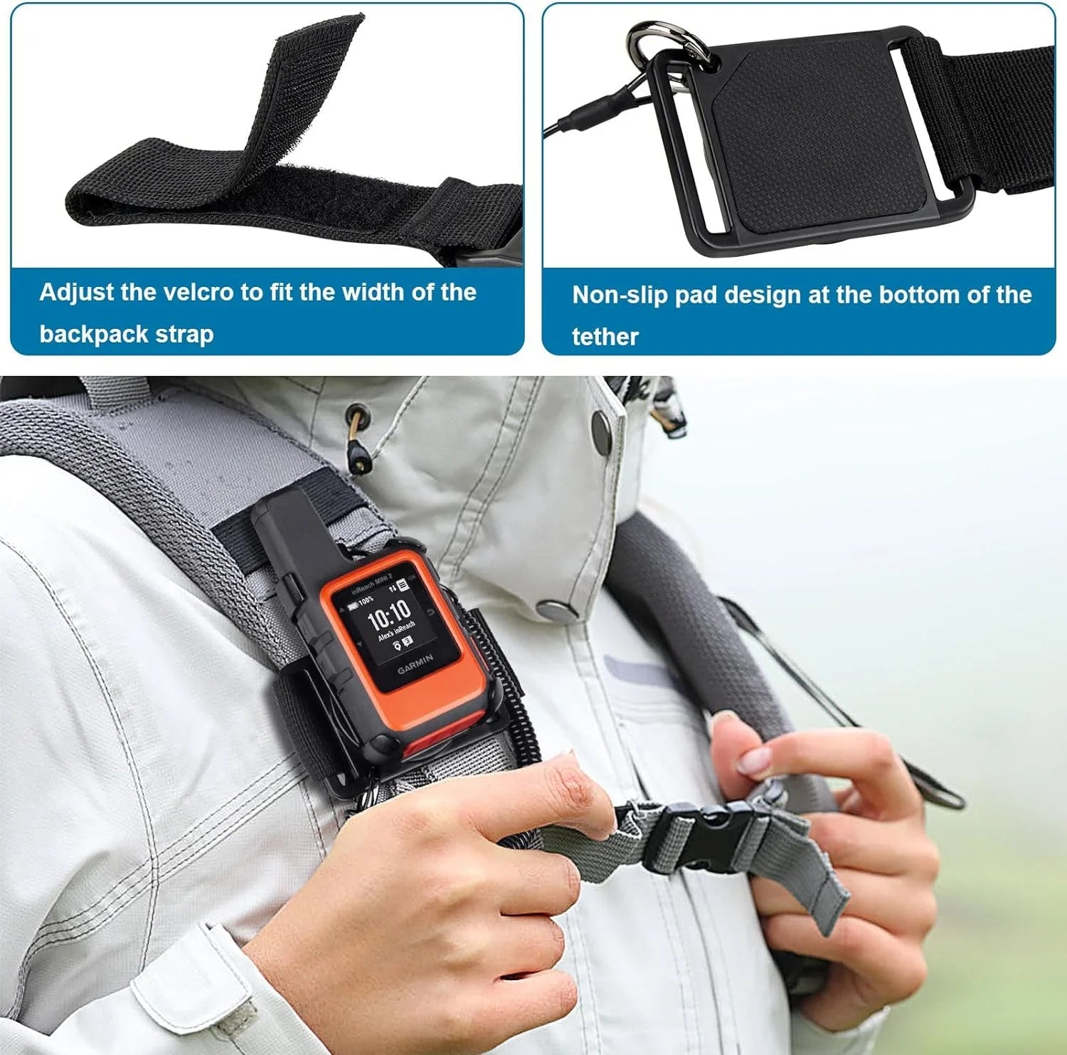 Backpack Mount Garmin for Garmin Tether Backpack inReach Handheld Holder Mini Mini & 2, for Tether GPS