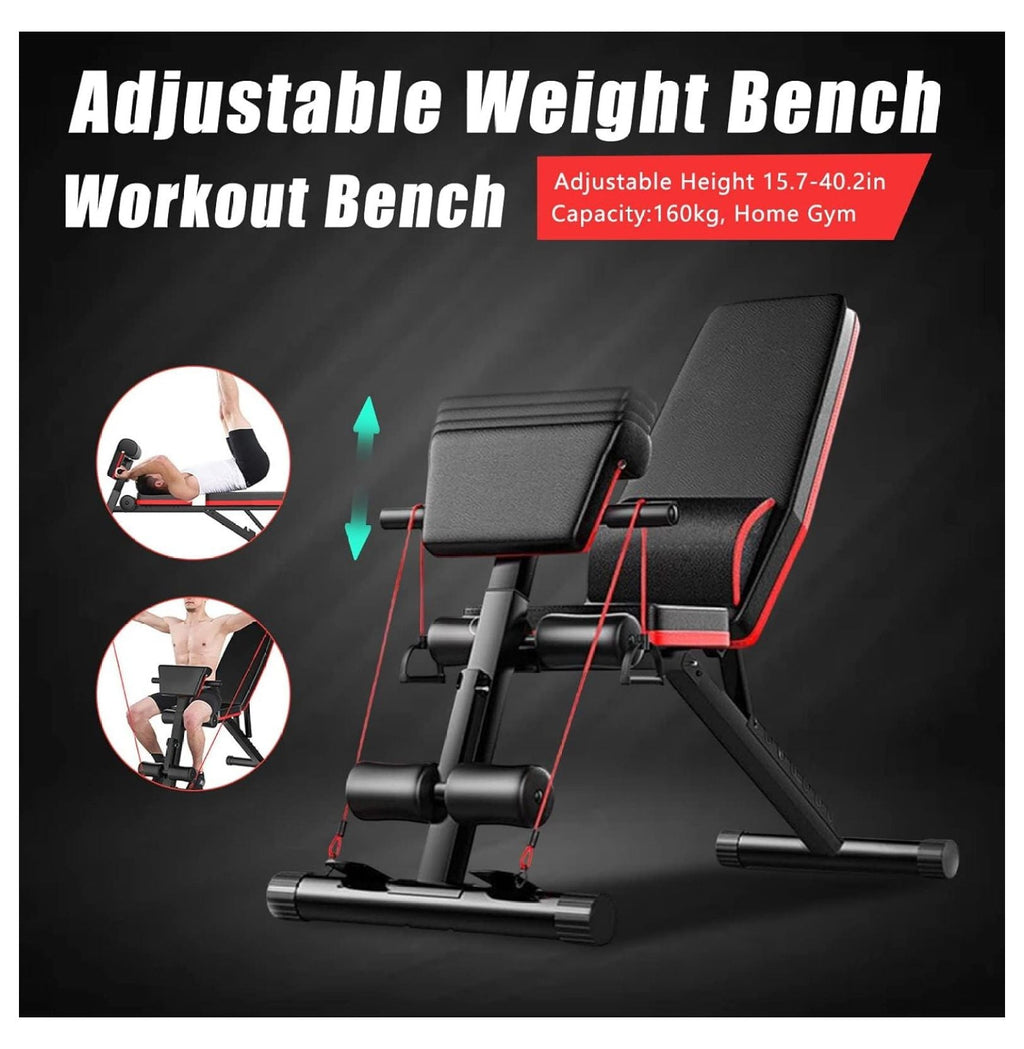Dumbbell Workout Decline Bench Full Exercise Body Home Load Incline Bench for Workout Weight Foldable Gym 353LBS Adjustable